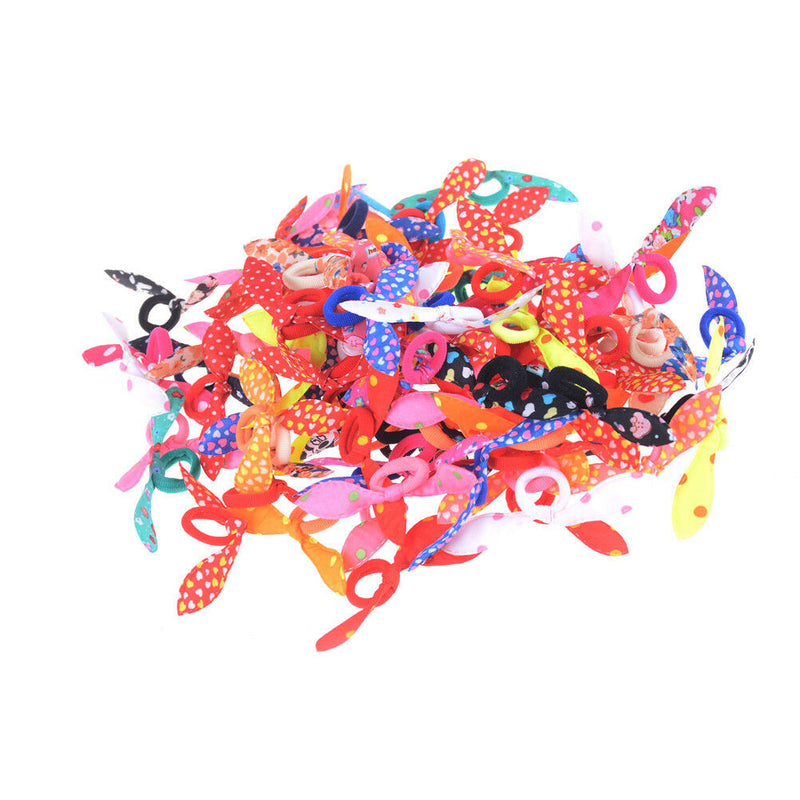 20pcs/lot Small Rabbit Ears Mini Elastic Hair Band Ties Girls Hair Accessorie ï¼D