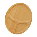 Restaurant Dinnerware Round Wooden Plates Food Snacks Serving Tray Kids M