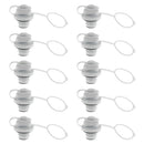 10x Plastic Air Valve Caps Screw Type For Inflatable Boat Mattress Airbed White