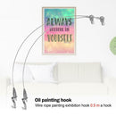 4pcs Adjustable Stainless Steel Rope Wire Hooks for Hanging Paintings Photograph