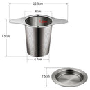 Tea Infuser, of 2 Long-Handled Stainless Steel Tea Filter with Lid and Doub N1B9
