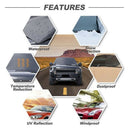 96 Inch X 57 Inch Car Windshield Snow Cover with Mirror Snow Covers for Pro