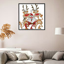 14CT Stamped DIY Santa Claus Reindeer Cross Stitch Kits 28X26cm (C317)