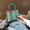 Fashion Summer Beach Bag Color Straw Bag Lady Travel Mobile Handbag Girl Ha