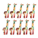 10Pcs Enamel Alloy Printing Animal Giraffe Charms Pendant Jewelry Craft Making