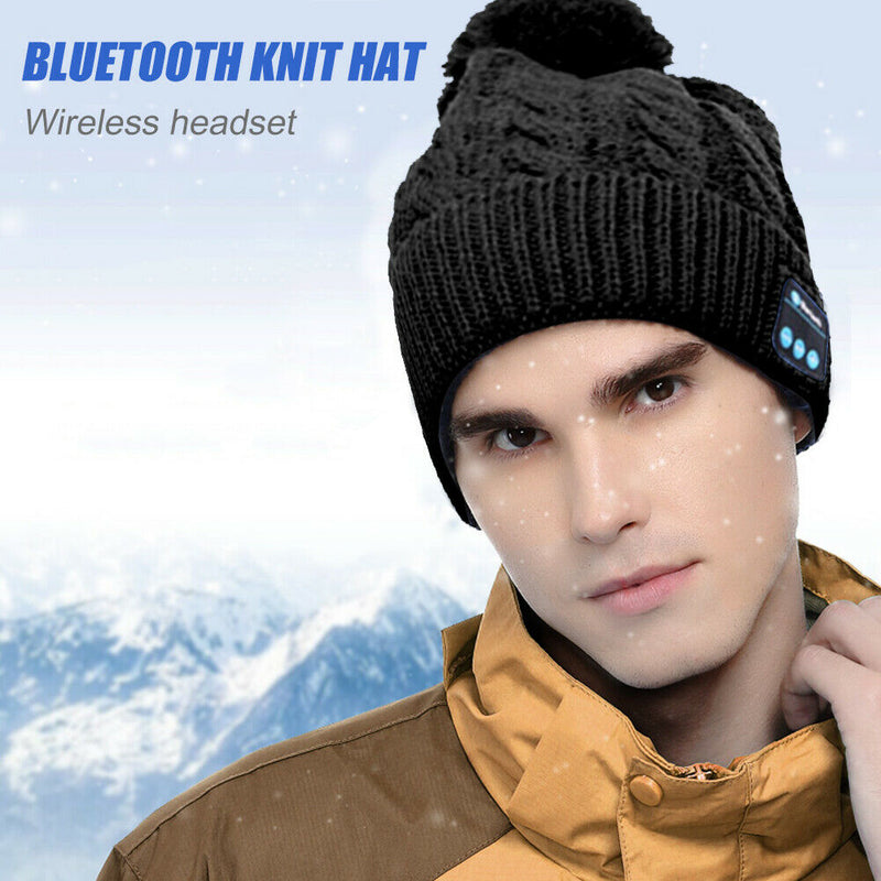 Bluetooth Earphone Cap Winter Outdoor Thermal Wireless Headphone Hat for Huawei