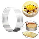 16-30cm Adjustable Round Stainless Steel Cake Ring Mold Layer Slicer Cutter D %o