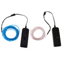 2PCS Luminescent Neon LED Lights Glow EL Wire String 5 Meters Blue White