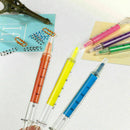 New Liquid Syringe Highlighter Watercolor Pen Novelty Stati Injection Pens K2W8