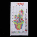 14CT Cross Stitch Kit Including Embroidery Cloth With Cactus Pattern 10x19cm