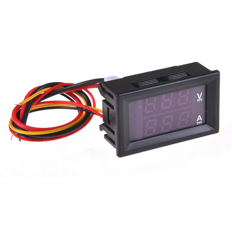 Digital Red LED Voltage Meter DC100V 10A Voltmeter Ammeter Blue+Red LED Amp N Gw