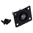 Rectangle Output Input Jack Plate Socket Plug for Electric Guitar Bass Black