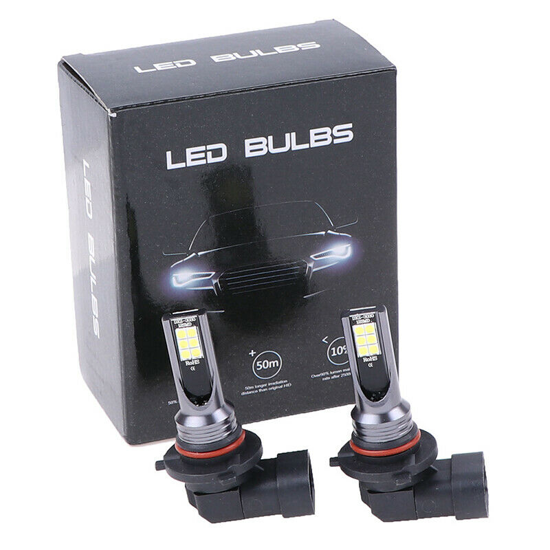 2Pcs 9005 9006 LED Hi-Low Beam Headlight 100W 19000LM Fog Lights 6000K Whit@