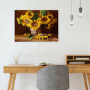 DIY Digital Painting By Numbers Sunflower Frameless Canvas Picture Wall Art