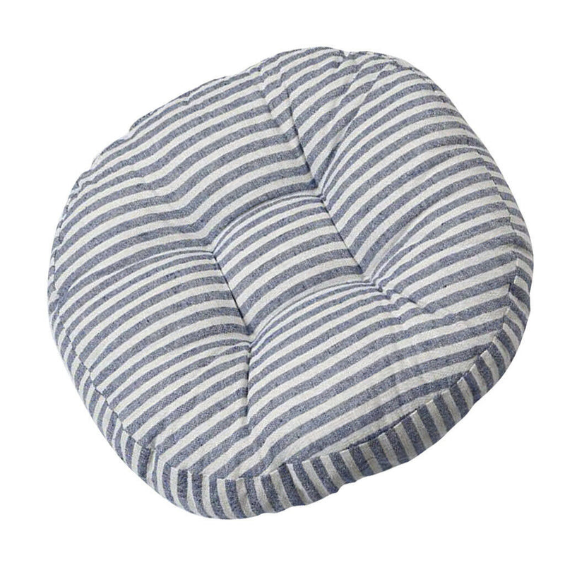 45cm Tatami Cushion Handmade Pillow Floor Chair Seat, Cotton, Blue Strips