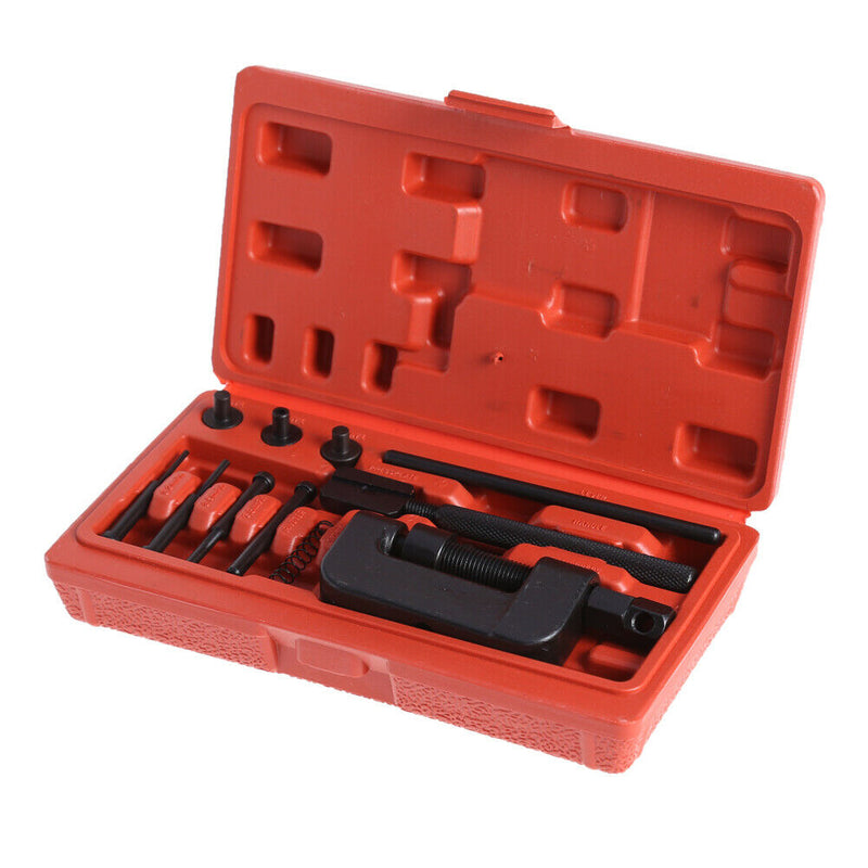 Motorcycle Bike Chain Disassembly Repairing Tool Set with Storage Box