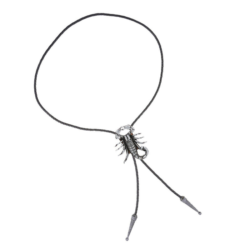 Men Plated Scorpion Bolo Tie Western Cowboy Necktie Novelty Pendant Ornament