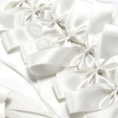 car decoration wedding bow tie wedding decoration 25 pcs White