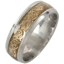 Dragon Scale Dragon Pattern Beveled Edges Celtic Rings Jewelry Wedding Band I9R5