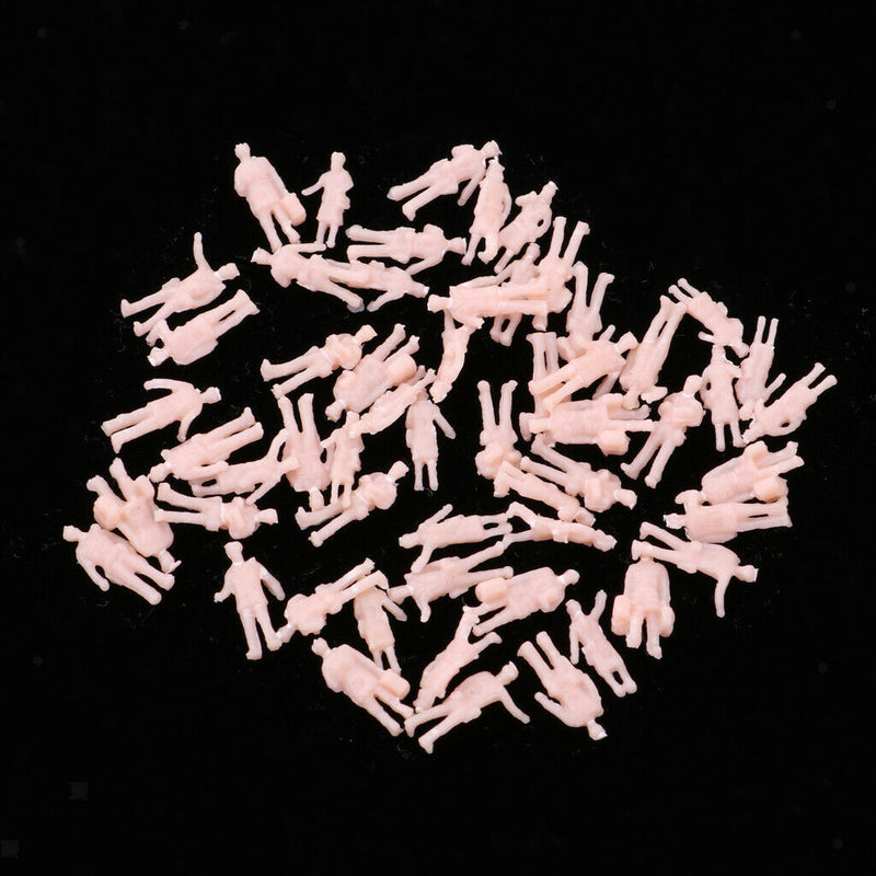 56pcs 1:150 HO Scale 10mm Policeman Unpainted Figures Railway Street Models