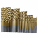 50pcs/Set Titanium Drill With Hex Shank Hss-tin Twist Number Drill Bi U1U1 W3J5