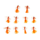 10pcs 4cm Wooly Bugger Flies Orange Sinking Wet Bass Trout Fishing Flies