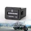 Generator Sealed Truck Tractor Hour Meter Rectangular Hour Counter DC 10V-8 H2H9