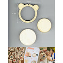 DIY Bear Shape Mini Wooden Cross Stitch Embroidery Hoop Ring Frame Machi Fixed Z