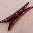 4x Car Front Bumper Protector Fins Body Spoiler Lip Canards Splitter Rubber Trim