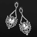 Bridal Diamante Crystal Rhinestone Chandelier Earrings Wedding Prom Jewelry