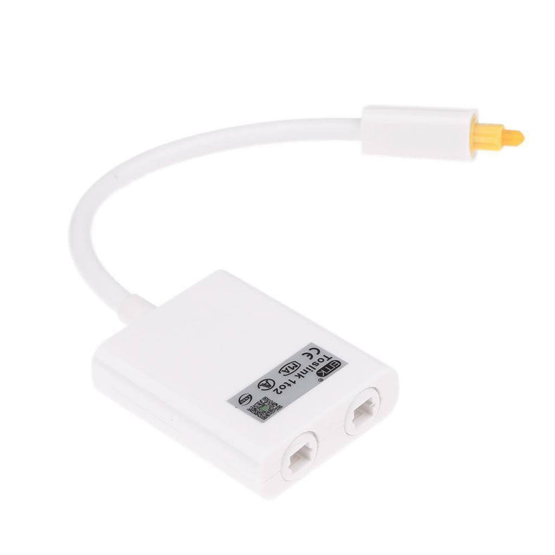 1 in 2 Out Digital Toslink Optical Fiber Audio Splitter Cable Adapter