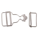Set of 6 Sliver Dungaree Fasteners Clip Brace Buckles for Suspenders 38mm