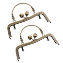 Purse Frame Kiss Clasp Lock with Handle DIY Crafts 20cm Bronze of 2packs