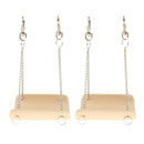 2 Pcs Small Pet Swing Natural Bamboo Hang Toys for Chinchilla Hamster