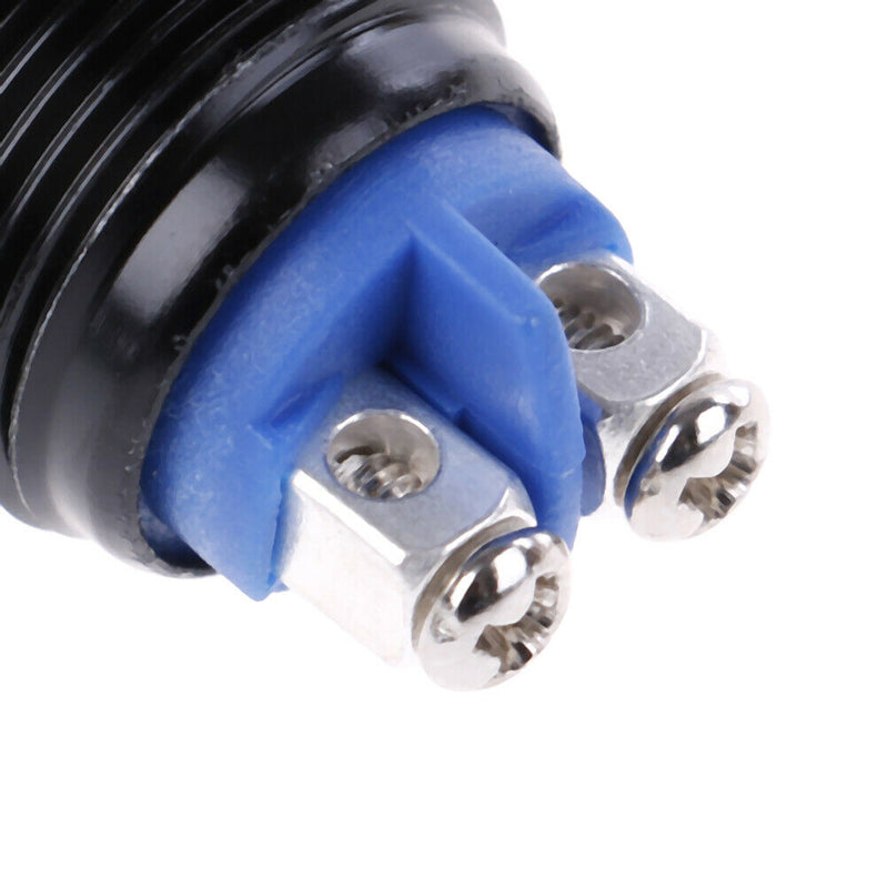 1PC 19mm waterproof black momentary metal push button reset switch high head  Gw