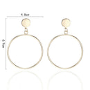Simple Round Earrings Geometric Big Circle Trendy Earrings For Women Earrin