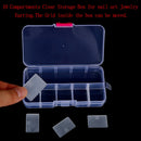 1Pc 10 Compartments Clear Plastic Storage Box Jewelry Screw Organizer Contai -Q