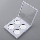 Clear Lid Empty 4 Slots Eyeshadow Lipstick Powder Box Case Cosmetic Packing