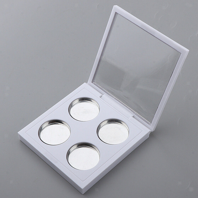 Clear Lid Empty 4 Slots Eyeshadow Lipstick Powder Box Case Cosmetic Packing