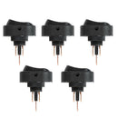 5 Pcs Blue LED Light 12V 30A Car Boat Auto Rocker SPST Toggle ON/OFF Switch iuk