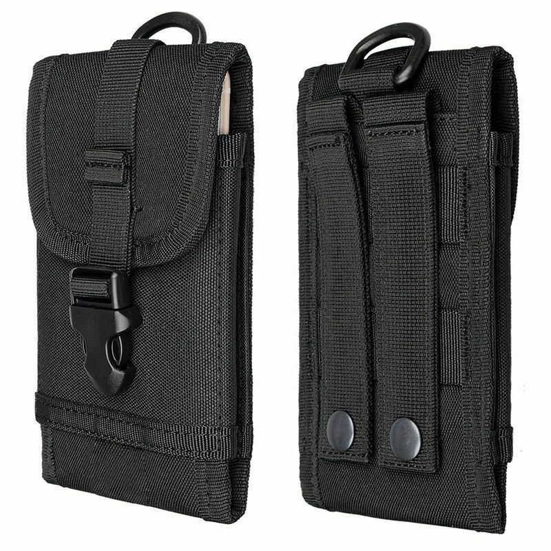 Cell Phone Pouch Case Belt Bag For Smartphone 5.5inch Black O2E7