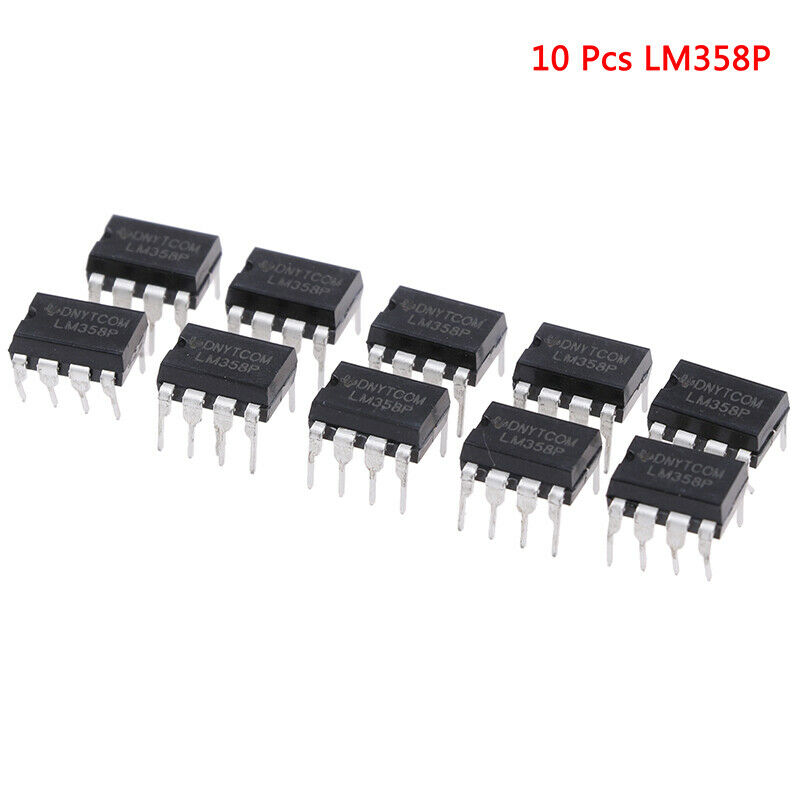 10 Pcs LM358P OPAMP DUAL 0-70DEG C 8-DIP SE