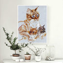 5D DIY Full Drill Diamond Painting Cute Cats Cross Stitch Embroidery Kit