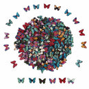 Bulk 100Pcs Mixed Butterfly Shape Wooden Sewing Buttons Scrapbooking 2 Holes