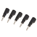 5Pcs 4mm Male Retractable Tube Stackable Banana Plug Wire Solder Connectors