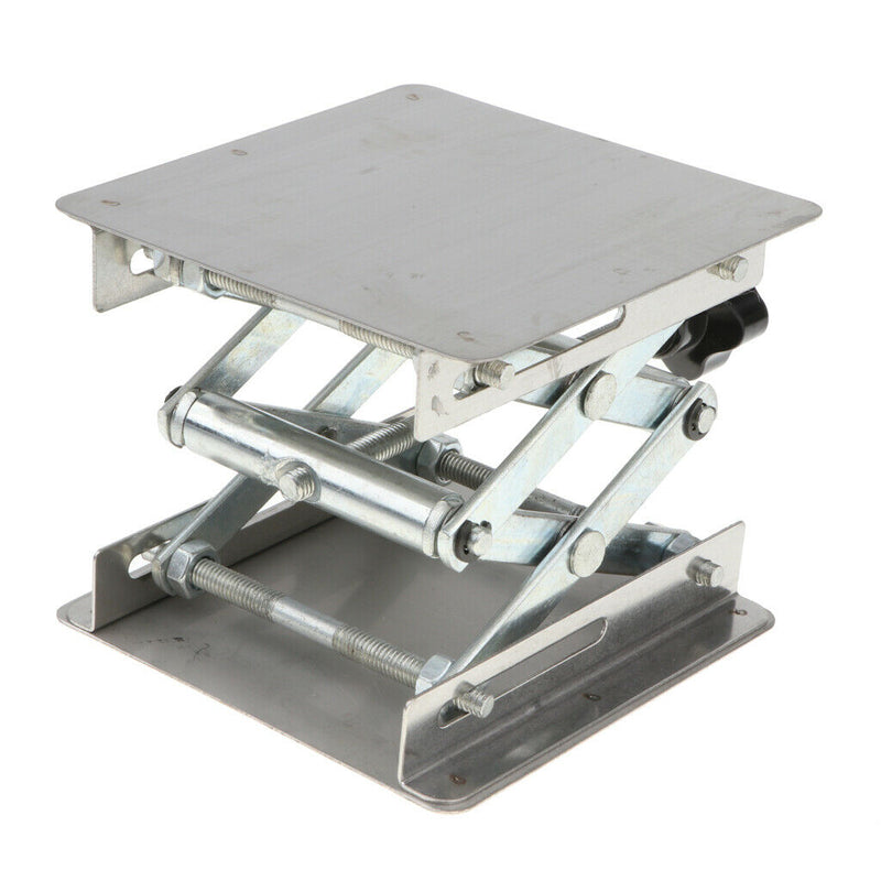 5.3inch x 3.9inch Lab Jack Scissor Stand Platform, Stainless Steel, Physics