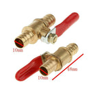3/8" M/M Full Port Inline Brass Water Air Gas Fuel Line Shut-off Ball Valve Top