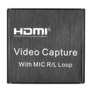 1080P HDMI Game Capture Device with Mic R/L Loop USB Video & Audio Card Adapter