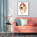 Headband Dog Oil Painting By Numbers Canvas Paint Art Pictures Home Decor A