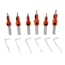 6PCS Tapered Drill Countersink Drill Bit Set Screw Tool Woodworking Chamfer H1W0